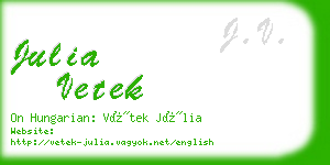 julia vetek business card